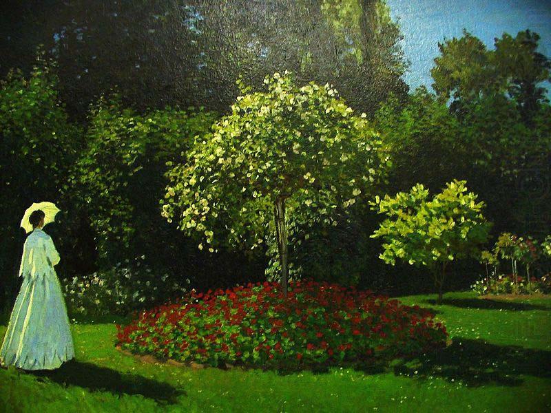 Lady in the garden, Claude Monet
